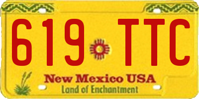 NM license plate 619TTC