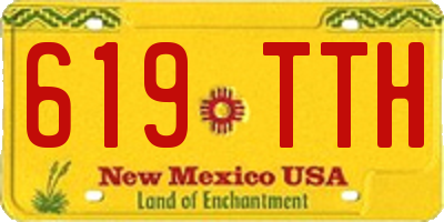 NM license plate 619TTH