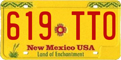NM license plate 619TTO