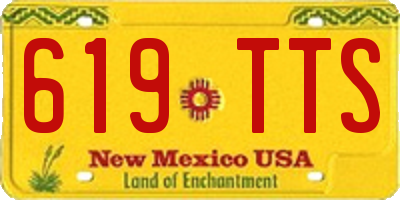 NM license plate 619TTS