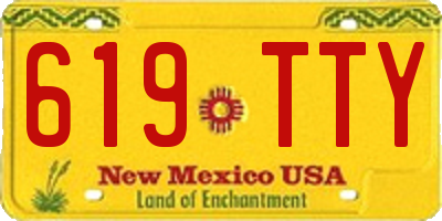 NM license plate 619TTY