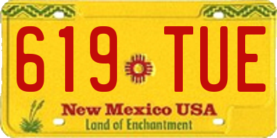NM license plate 619TUE