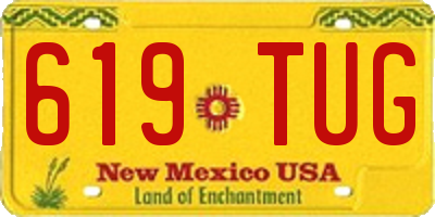 NM license plate 619TUG