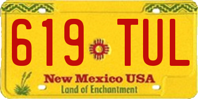 NM license plate 619TUL