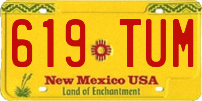 NM license plate 619TUM