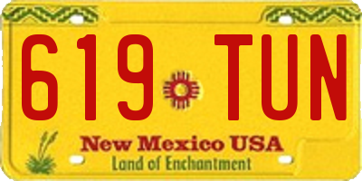 NM license plate 619TUN