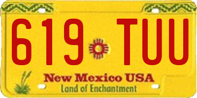 NM license plate 619TUU