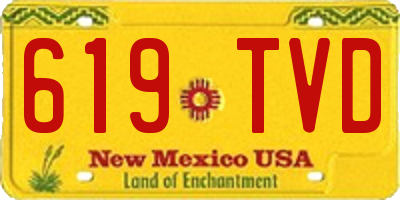 NM license plate 619TVD