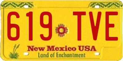 NM license plate 619TVE