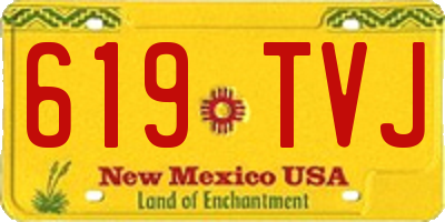 NM license plate 619TVJ