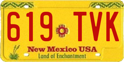 NM license plate 619TVK