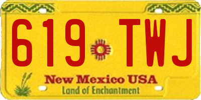 NM license plate 619TWJ