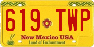 NM license plate 619TWP