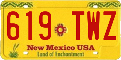 NM license plate 619TWZ