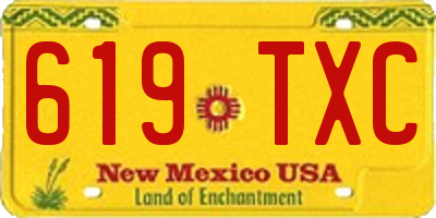 NM license plate 619TXC