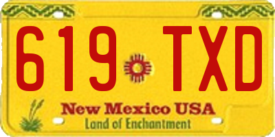 NM license plate 619TXD