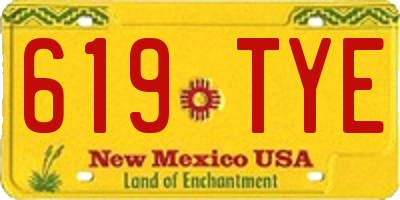 NM license plate 619TYE