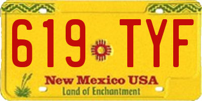 NM license plate 619TYF