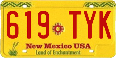 NM license plate 619TYK