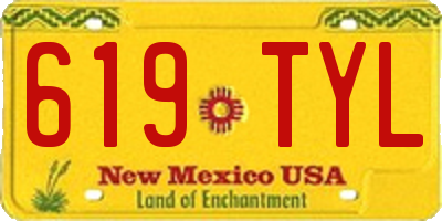 NM license plate 619TYL