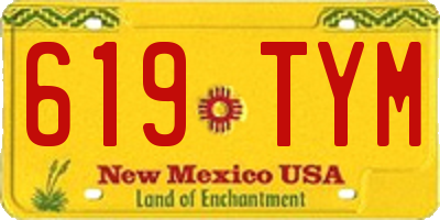 NM license plate 619TYM