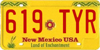 NM license plate 619TYR