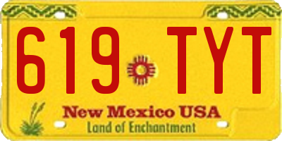 NM license plate 619TYT