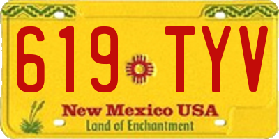 NM license plate 619TYV