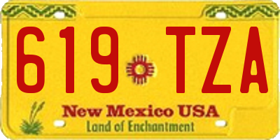 NM license plate 619TZA