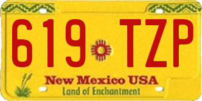 NM license plate 619TZP