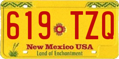 NM license plate 619TZQ