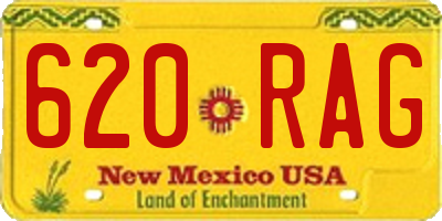 NM license plate 620RAG