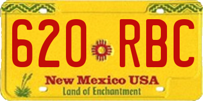 NM license plate 620RBC