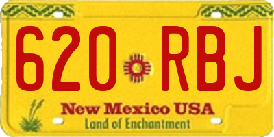 NM license plate 620RBJ
