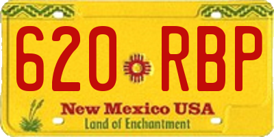 NM license plate 620RBP
