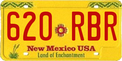 NM license plate 620RBR