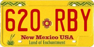 NM license plate 620RBY