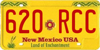 NM license plate 620RCC