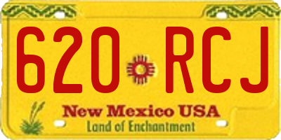 NM license plate 620RCJ