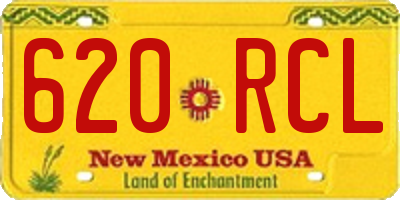 NM license plate 620RCL
