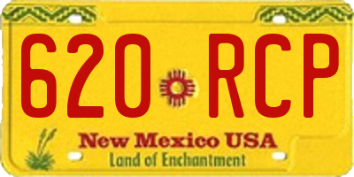 NM license plate 620RCP
