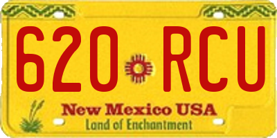 NM license plate 620RCU