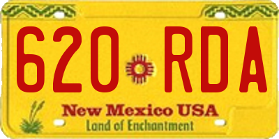 NM license plate 620RDA