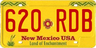 NM license plate 620RDB
