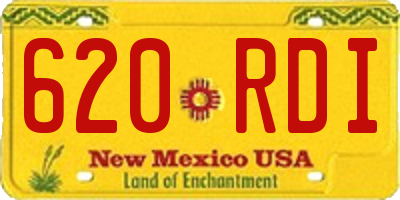 NM license plate 620RDI