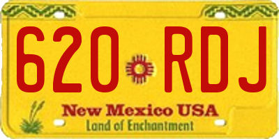 NM license plate 620RDJ