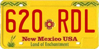 NM license plate 620RDL