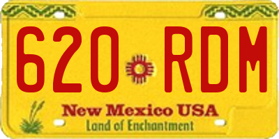 NM license plate 620RDM