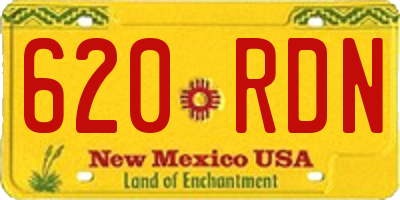 NM license plate 620RDN
