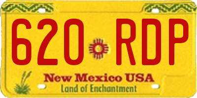 NM license plate 620RDP